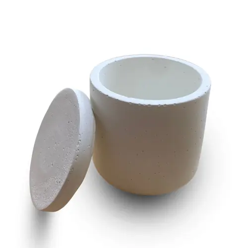 Trinket Jar with Lid – Ivory White